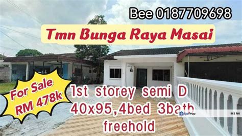 Taman Bunga Raya Masai Single Storey Semi D X Best Deals Limited