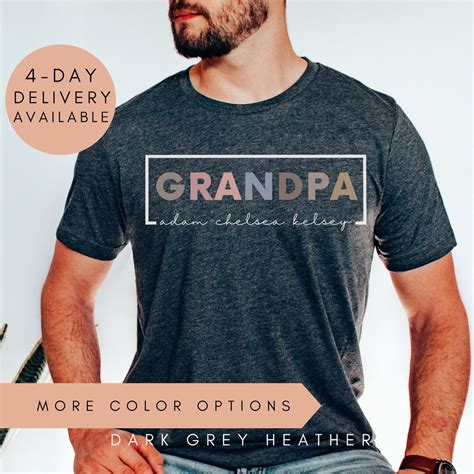 Grandpa Shirt With Grandkids Names Personalized Grandpa Shirt Grandpa