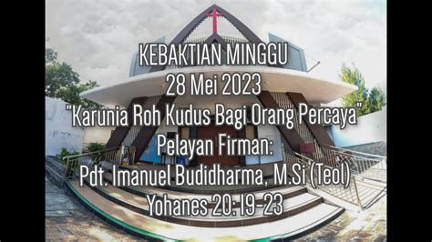 Live Streaming Kebaktian GKI Lasem Minggu 28 Mei 2023 YouTube