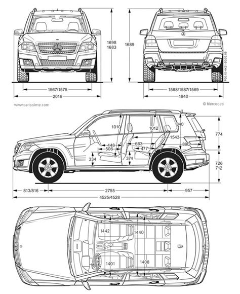 Mercedes Glk Fiche Technique Dimensions