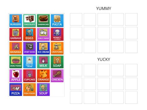 Yummy Yucky Group Sort