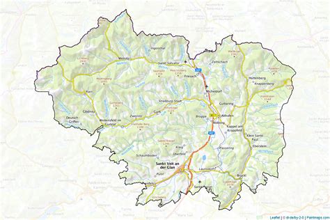 Sample Maps Of Sankt Veit An Der Glan Generated With Map Cropping