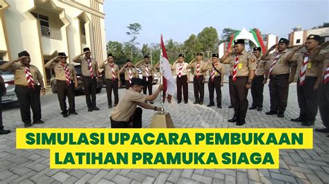 Simulasi Upacara Pembukaan Latihan Pramuka Siaga Kpd Jawa Barat