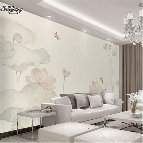 Wellyu Elegante Mural Art Stico De Flores Zen Papel Tapiz