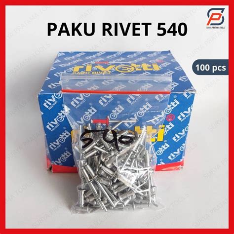 Jual Paku Rivet 540 Isi 100 Pcs Ukuran 4mm X 11mm Shopee Indonesia