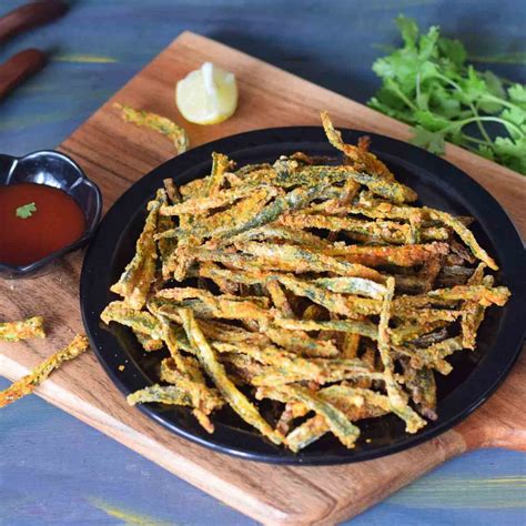 Air Fried Okra Kurkuri Bhindi In Air Fryer