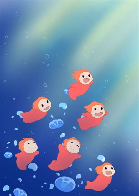 Mini Ponyo Digital Art Print Etsy Canada In 2024 Digital Art Prints