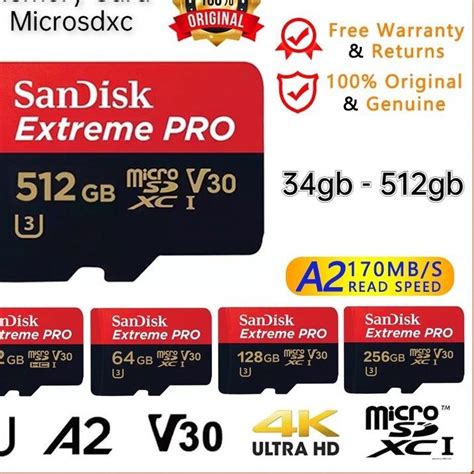 Jual Ori Sandisk Micro Sd Memory Card Extreme Pro Mb S C