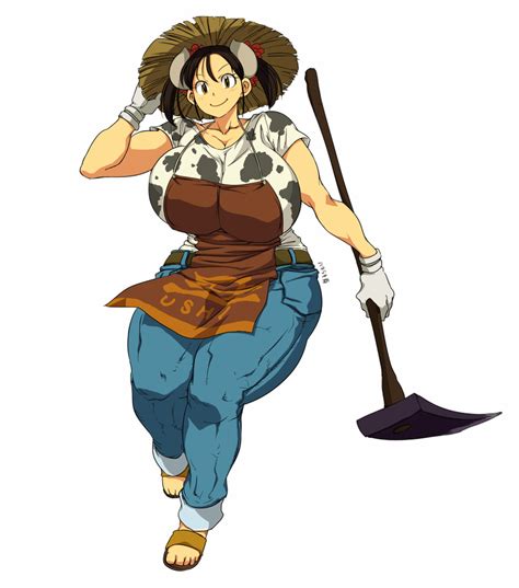 Safebooru 1girl Black Hair Breasts Cow Girl Cow Girl Hataraki Female Gigantic Breasts Gloves