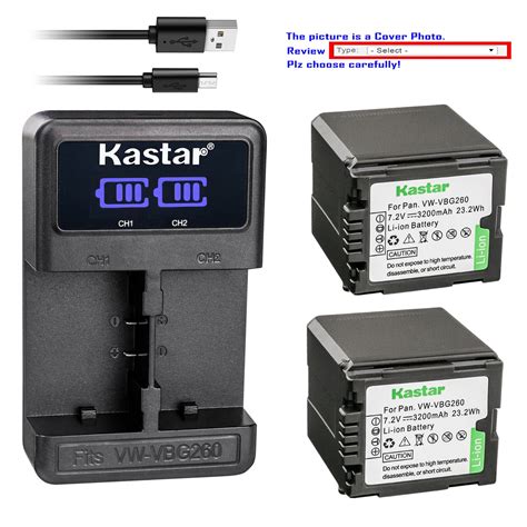 Kastar Battery Lcd Dual Charger For Panasonic Vw Vbg260 Ss100 Vdr D58gk Camera Ebay