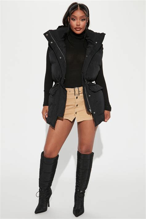 Between Us Puffer Vest Black Fashion Nova Jackets And Coats Fashion Nova