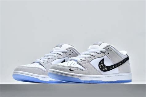 Dior X Nike Sb Dunk Low White Grey