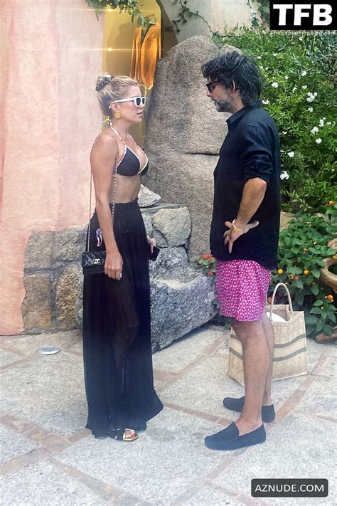 Sylvie Meis Sexy Seen Flaunting Her Hot Figure Wearing A Bikini Top At The Beach In Sardinia