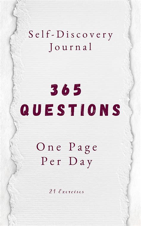 365 Questions One Page Per Day A One Year Self Discovery Journal By