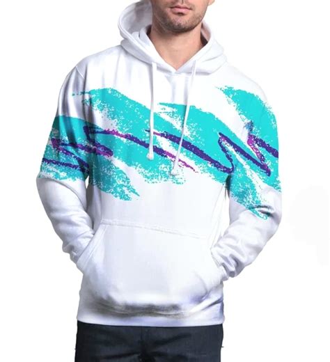 New Unisex White 90s Jazz Wave Cup Hoodie Size 2xl Property Room