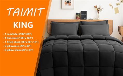 Buy Taimit King Size Comforter Set 7 Pieces Bed In A Bag Bedding Sets With All Season Soft