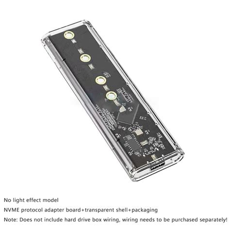 Rgb M2 Ssd Case M2 Nvme Ssd Enclosure M2 To Usb C Transparent Hard