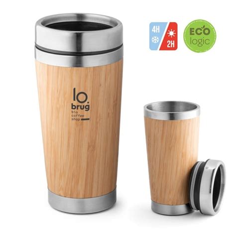 Copo Bambu E Inox Personalizado Para Brindes PIETRO 94241 Bem