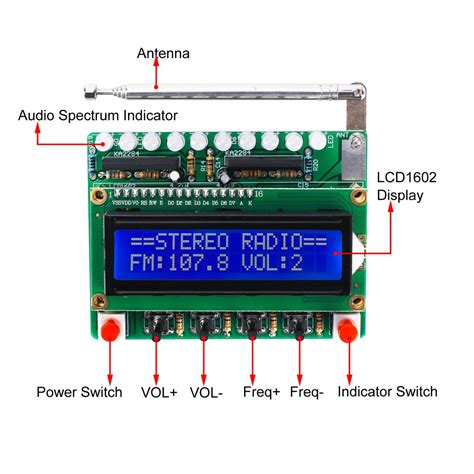 RDA5807 87 0MHz 108 0MHz Wireless FM Radio Receiver DIY Kit