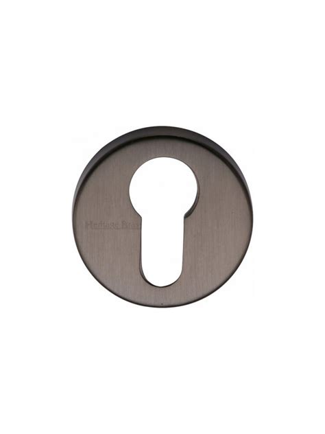 Heritage Brass Euro Profile Cylinder Escutcheon Matt Bronze Finish Ironmongery For You