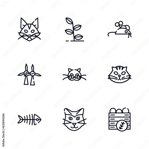 Set Of Farm Set Outline Icons Thin Line Icons Such As Icon10 Maine