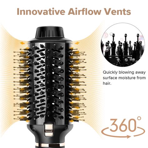 In Hair Dryer Hot Air Brush Styler Volumizer One Step Hair Straightener Curler Electric