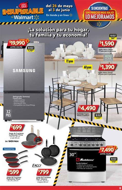Folleto Walmart Hot Sale 2025 ofertas en electrónica y línea blanca al 3 de junio 2025