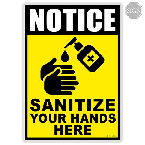 Sanitize Hands Here Sign Laminated Signage A4 A5 Size Shopee