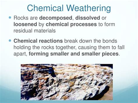 Types And Examples Of Chemical Weathering