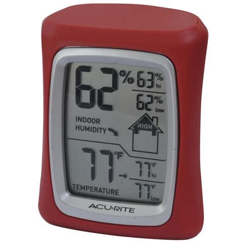 Shop AcuRite Digital Indoor Red Thermometer at Lowes.com