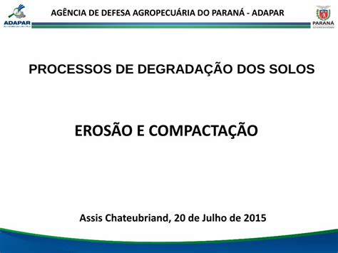 PDF EROSÃO E COMPACTAÇÃO adapar pr gov br A erosão hídrica