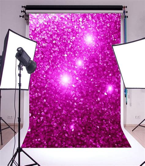 HelloDecor 5x7ft Photography Backdrop Abstract Glittering Pink Blurry