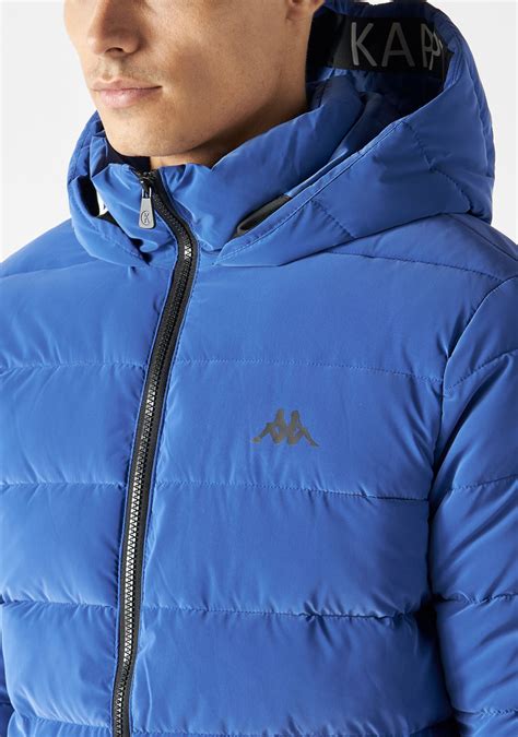 Shop Kappa Logo Detail Puffer Jacket with Hood and Long Sleeves Online ...