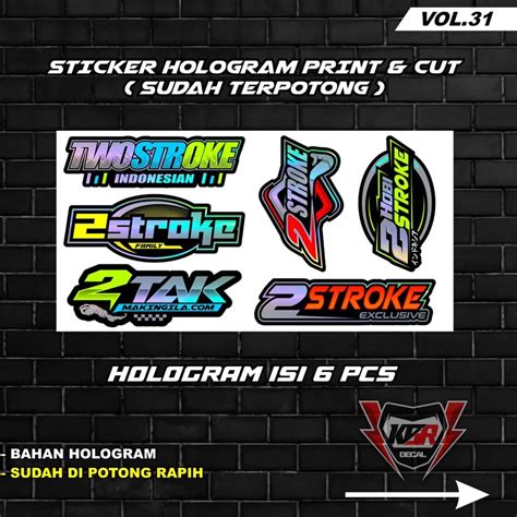 Jual Stiker Hologram Racing Pack Print Cut Viral Terbaru Stiker Motor