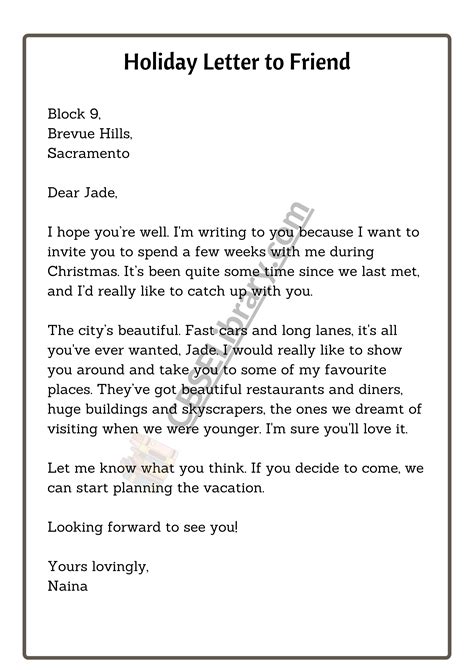 Sample Holiday Letters How To Write Template Format Sample And