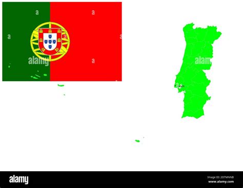 Portugal Flag Map Stock Vector Images Alamy