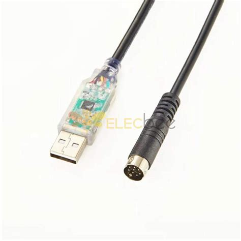 Cabo de programação USB Mini Din 8 pinos macho para Kenwood Pg 5G RS232