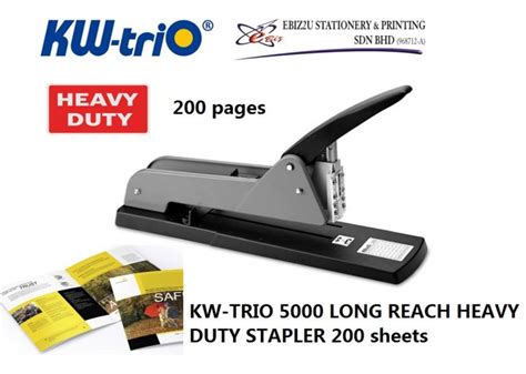 Kw Trio Long Reach Heavy Duty Stapler Sheets Alat Pengokot