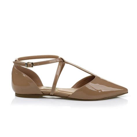 Sapatilha Verniz Nude UZA Shoes Sapatos Femininos