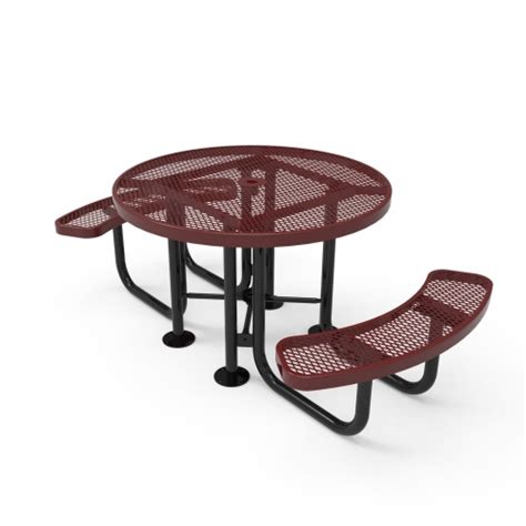 Thermoplastic coated commercial disabled picnic tables