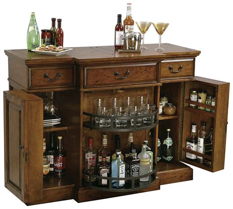 Howard Miller Shiraz Wine Bar Console 695 084 Light Brown Finish