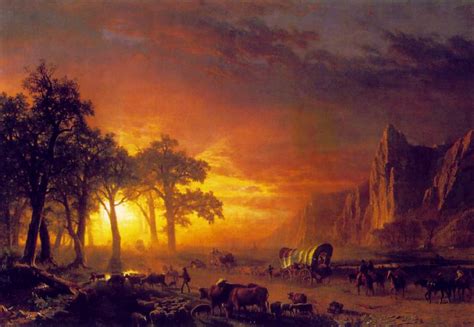 Emigrants Crossing The Plains Painting Albert Bierstadt Oil