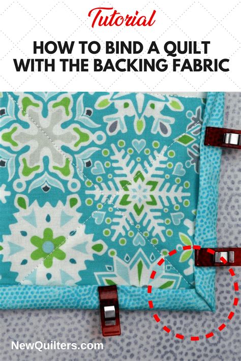 How To Bind A Quilt With The Backing Fabric Quilt Binding Tutorial