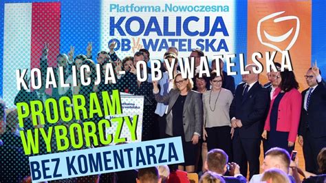 Platforma Obywatelska Program Wyborczy YouTube