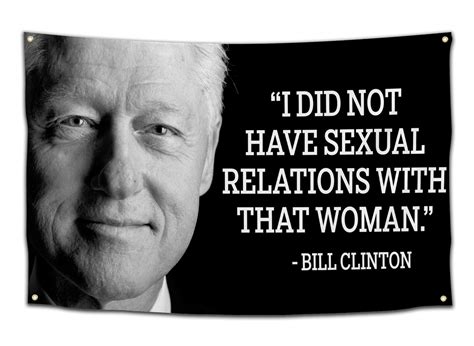 Bill Clintons Sexual Relations Flag Collegewares Retro Quote