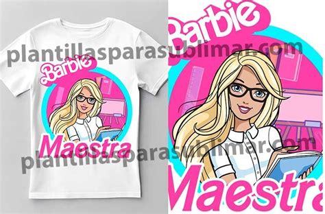 Barbie Maestra Png Plantilla Plantillas Para Sublimar