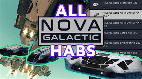 All Nova Galactic Habs And Cockpits In Starfield Youtube