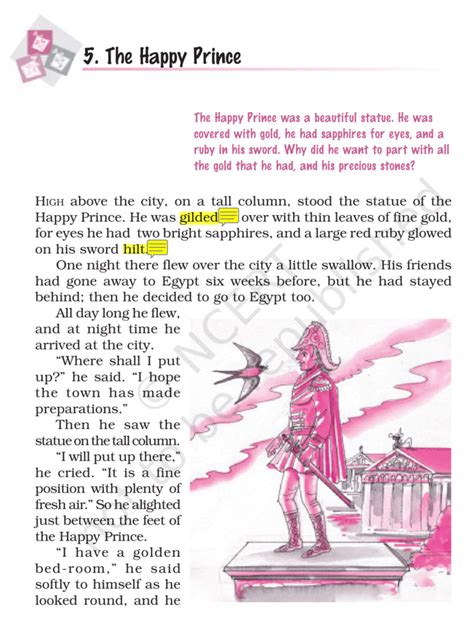 NCERT Book Class 9 English Chapter 5 The Happy Prince