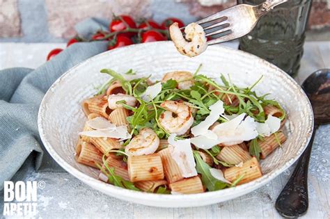 Geweldige Pasta Met Garnalen En Zongedroogde Tomaatjes Bonapetit