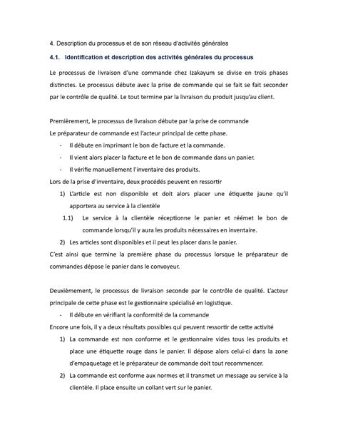 Travail De Session Note A Description Du Processus Et De Son